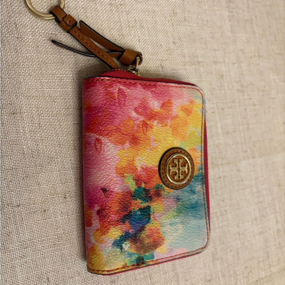 Tory Burch Multicolor Leather Wallet with Gold Logo